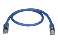 StarTech.com 50cm CAT6A Ethernet Cable, 10 Gigabit Shielded Snagless RJ45 100W PoE Patch Cord, CAT 6A 10GbE STP Network Cable w/Strain Relief, Blue, Fluke Tested/UL Certified Wiring/TIA - Category 6A - 26AWG (6ASPAT50CMBL) - Koblingskabel - RJ-45 (hann) til RJ-45 (hann) - 50 cm - STP - CAT 6a - uten hindringer - blå 6ASPAT50CMBL