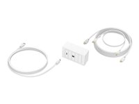 VISION TechConnect - Flush mount ansiktsplate sett - 5m - veggmonterbar - hvit - 2 sett - 2 porter TC3-PK5M
