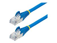 StarTech.com 7m CAT6a Ethernet Cable - Blue - Low Smoke Zero Halogen (LSZH) - 10GbE 500MHz 100W PoE++ Snagless RJ-45 w/Strain Reliefs S/FTP Network Patch Cord - Koblingskabel - RJ-45 (hann) til RJ-45 (hann) - 7 m - S/FTP - CAT 6a - IEEE 802.3bt - uten hindringer, flertrådet, formstøpt, halogenfri - blå NLBL-7M-CAT6A-PATCH
