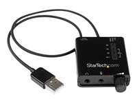 StarTech.com USB Sound Card w/ SPDIF Digital Audio & Stereo Mic - External Sound Card for Laptop or PC - SPDIF Output (ICUSBAUDIO2D) - Lydkort - 24-bit - 96 kHz - stereo - USB 2.0 - for P/N: MU15MMS, MU6MMS ICUSBAUDIO2D