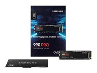 Samsung 990 PRO MZ-V9P1T0BW - SSD - kryptert - 1 TB - intern - M.2 2280 - PCIe 4.0 x4 (NVMe) - 256-bit AES - TCG Opal Encryption 2.0 MZ-V9P1T0BW