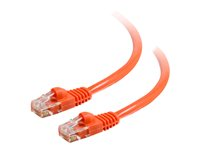 C2G Cat5e Booted Unshielded (UTP) Network Patch Cable - Koblingskabel - RJ-45 (hann) til RJ-45 (hann) - 50 cm - UTP - CAT 5e - formstøpt, uten hindringer, flertrådet - oransje 83602