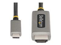 StarTech.com 6ft (2m) USB-C to HDMI Adapter Cable, 8K 60Hz, 4K 144Hz, HDR10, USB Type-C to HDMI 2.1 Video Converter Cable, USB-C DP Alt Mode/USB4/Thunderbolt 3/4 Compatible - USB-C Laptop to HDMI Monitor (135B-USBC-HDMI212M) - Adapterkabel - 24 pin USB-C hann til HDMI hann - 2 m - romgrå - 8K 60Hz støtte, 4K 144Hz støtte 135B-USBC-HDMI212M