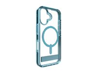 Zagg Santa Cruz Snap - Baksidedeksel for mobiltelefon - MagSafe-samsvar - grafen - retroblå - for Apple iPhone 16 702315058