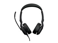 Jabra Evolve2 50 UC Stereo - Hodesett - on-ear - kablet - aktiv støydemping - USB-C, USB-A - svart - UC-sertifisert 25089-989-799