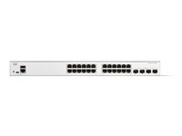 Cisco Catalyst 1200-24T-4G - Switch - L3 - smart - 24 x 10/100/1000 + 4 x Gigabit SFP - rackmonterbar - gjenfabrikert C1200-24T-4G-RF