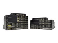 Cisco 250 Series SG250-50HP - Switch - L3 - smart - 48 x 10/100/1000 (PoE+) + 2 x kombo for Gigabit Ethernet/Gigabit SFP - rackmonterbar - PoE+ (192 W) - gjenfabrikert SG250-50HP-K9EU-RF