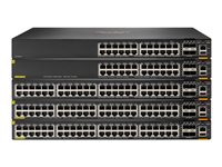HPE Aruba 6200M 24G Class4 PoE 4SFP+ - Switch - L3 - Styrt - 24 x 10/100/1000 (PoE+) + 4 x 1 Gigabit / 10 Gigabit SFP+ (opplink / stabling) - front og side til bakside - rackmonterbar - PoE+ (740 W) R8Q68A