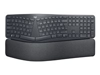 Logitech Ergo Series ERGO K860 for Business - Tastatur - full size - trådløs - 2.4 GHz, Bluetooth 5.0 LE - QWERTY - Pan Nordic - grafitt 920-010348