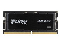 Kingston FURY Impact - DDR5 - modul - 16 GB - SO DIMM 262-pin - 6000 MT/s / PC5-48000 - CL38 - 1.35 V - ikke-bufret - on-die ECC - svart KF560S38IB-16