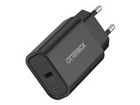 OtterBox - Strømadapter - 30 watt - PD (24 pin USB-C) - svart - Europa 78-81363