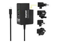 PORT Connect - Strømadapter - 100 watt - 5 A - PD, QC - 3 utgangskontakter (USB, USB-C) 902103