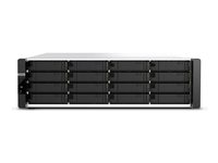 QNAP ES1686dc R2 - NAS-server - 16 brønner - kan monteres i rack - SAS 12Gb/s - RAID 0, 1, 5, 6, 10, 50, JBOD, 60, RAID TP - RAM 128 GB - Gigabit Ethernet / 10 Gigabit Ethernet - iSCSI støtte - 3U ES1686DC-R2-2142IT-128G