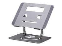 StarTech.com - Notebookstativ - 360° roterende base - skrivebord - sølv ATFR-LAPTOP-RISER