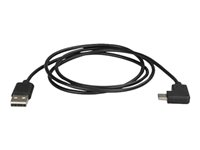 StarTech.com USB to USB C Cable - 1m / 3 ft - Right Angle USB Cable - USB A to USB C Cable - USB 2.0 Cable - USB Type C Cable (USB2AC1MR) - USB-kabel - USB (hann) rett til USB-C (hann) rettvinklet - USB 2.0 - 1 m - svart USB2AC1MR