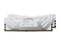 Kingston FURY Renegade - DDR5 - sett - 48 GB: 2 x 24 GB - DIMM 288-pin - 4200 MHz / PC5-67200 - CL40 - 1.45 V - ikke-bufret - on-die ECC - hvitt og sølv KF584CU40RWK2-48
